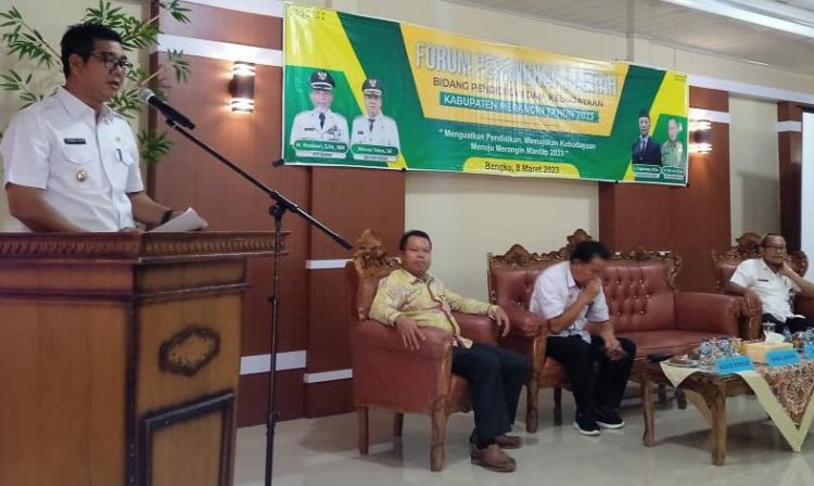 Wabup Merangin, Nilawan Yahya Buka FPD Bidang Pendidikan dan Kebudayaan Tahun 2023. Foto: Teguh