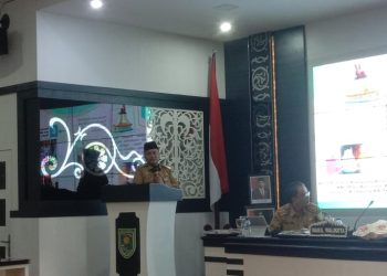 Wakil Wali Kota Jambi Maulana membuka Rapat Koordinasi Daerah (Rakorda)/Forum Perangkat Daerah Pengendalian Program Bangga Kencana dan Penurunan Stunting Tahun 2023/ Foto: Melli/ Ampar