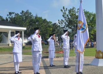 Pelaksanaan Upacara HUT-66 Provinsi Jambi Rabu (04/01/2023) - (Dok. Diskominfo Muaro Jambi)