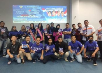 Nobar ARRC Round 1 bersama Komunitas Motor Yamaha dan Duta Fazzio Jambi. Foto: Humas Yamaha