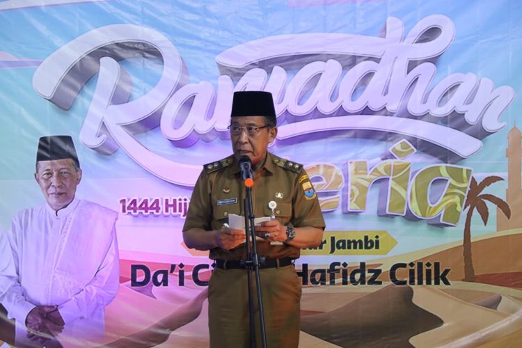 Wakil Gubernur Jambi, Abdullah Sani saat di program Ramadhan Ceria yang diinisiasi Jambi Tv. Foto: Ardi