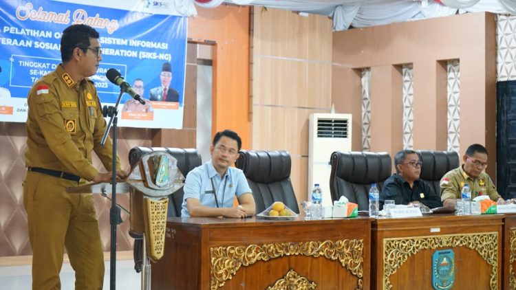 Wabup Merangin, Nilwan Yahya buka pelatihan Operator SIKS-NG, Selasa (7/3). Foto: Teguh