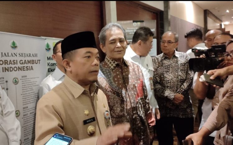 Al Haris Gubernur Jambi saat di wawancarai awak media  Rabu 14 Juni 2023/ Foto: Riky