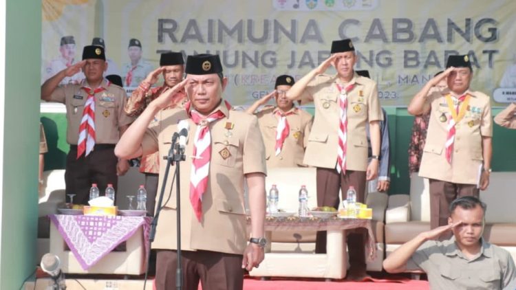 Wabup Hairan buka secara resmi Raimuna cabang tahun 2023, Kamis (11/5). Foto: Prokopim Tanjabbar