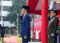 Presiden RI, Joko Widodo saat mengikuti upacara hari Bhakti Adhyaksa ke-63, di Lapangan Upacara Badan Pendidikan dan Pelatihan Kejaksaan Republik Indonesia, Jakarta, Sabtu (22/7). Foto: Foto: Muchlis Jr - Biro Pers Sekretariat Presiden