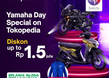 Semarak Yamaha Day bersama Tokopedia sampai 31 Juli 2023. Foto: Didit