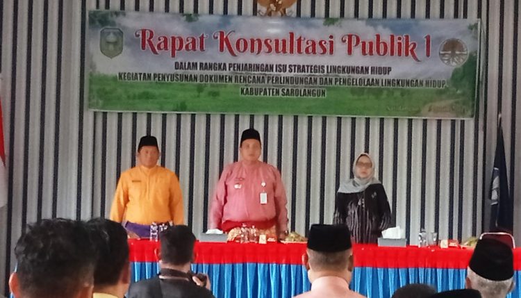 Pj Bupati Sarolangun Buka Rapat Konsultasi Publik I Penyusunan Dokumen RPPLH/ Foto: fdn/Ampar