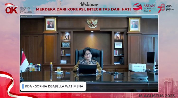 OJK Gelar Webinar Merdeka Dari Korupsi, Integritas Dari Hati/ Foto: OJK