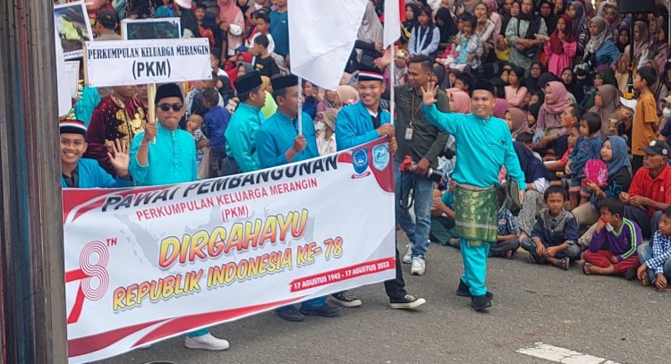 Tampak antusiasme peserta pawai pembangunan di Provinsi Jambi Sabtu 19 AGutus 2023/ Foto: Hairon
