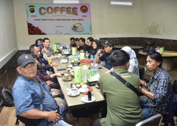 Coffe Morning Kabid Humas Polda Jambi dan Awak Media/ Foto: Otoy