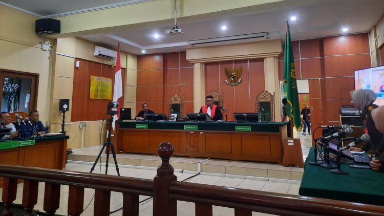 Gugatan Praperadilan Eks Dirut Bank Jambi El Hacon Kembali Ditolak, Pengadilan Negeri Jambi Kamis, 10/8/2023/ (Foto: Alan/Ampar)