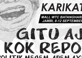 Pameran Karikatur di Mall WTC Batanghari, Jumat (8 - 12/09/2023).(Dok. Humas Polda Jambi)