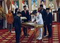 Gubernur Jambi Al Haris melantik Mukti Said menjadi Penjabat (Pj) Bupati Merangin, berlangsung di auditorium Rumah Dinas Gubernur Jambi, Jumat (22/09/2023) pagi./ (Foto: Nda/Ampar
