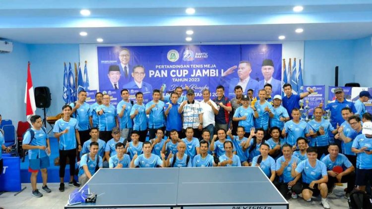 Wakil Gubernur Jambi Abdullah Sani buka turnamen tenis meja DPW PAN Provinsi Jambi. Foto: Dok Jernih