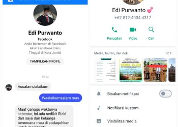 Penipu Catut Nama Ketua DPRD Jambi, Akun Facebook Modus Berikan Sumbangan Masjid/ Foto: Screnscot FB