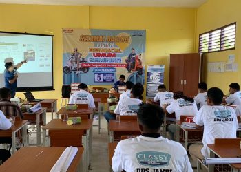 Kunjungi SMKN 8 Tanjab Barat, Yamaha jambi Sosialisasikan 5 Tahun Garansi Rangka Yamaha/ Foto: Didit