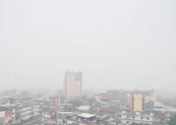 Kabut Asap di Kota Jambi pada 8 Oktober 2023/ (Sumber Foto: jambiekspres)