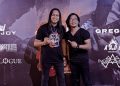 Otoy Oleng bersama Didi Richardo pada Even Musik Rock Rise Vol 2 di Senyala Space Kafe, Kota Jambi Senin (27/2/2023). (Foto: Dok. Penulis)