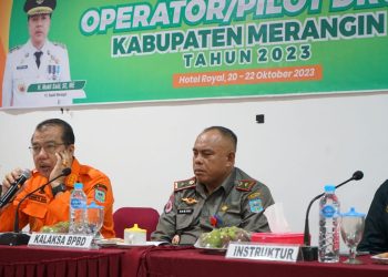 j Bupati Merangin H Mukti membuka pelatihan operator/pilot drone Kabupaten Merangin 2023/ Foto: Teguh
