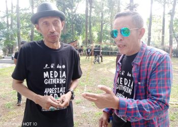 Ketua FJM Jambi, Mursyid Sonsang dan Ketua FJM Sumsel, Oktaf Riady. Foto: FJM