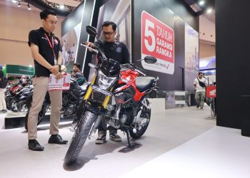 PT Astra Honda Motor (AHM) hadir di Indonesia Motorcycle Show (IMOS+) di Hall 10 Indonesia Convention Exhibition (ICE) BSD City. Foto: Ajeng Honda