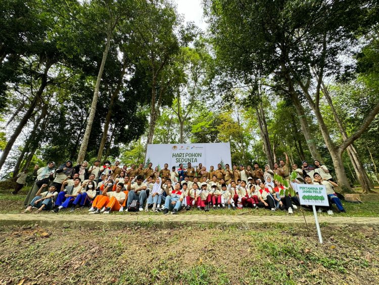 Pertamina Ep Jambi Field Taman 4.000 Pohon; Dukung Mengurangi Emisi Karbon/ Foto: tania