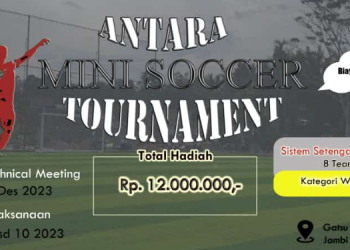 Ramaikan Turnamen Mini Sccer Hut Antara/ Foto: Dodi