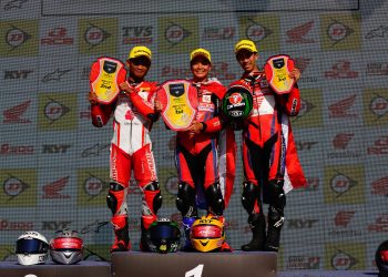 Rheza Podium Kedua ARRC China, Astra Honda Pastikan Juara Asia/ Foto: Ajeng