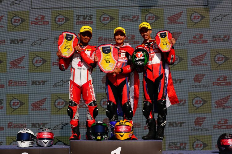 Rheza Podium Kedua ARRC China, Astra Honda Pastikan Juara Asia/ Foto: Ajeng