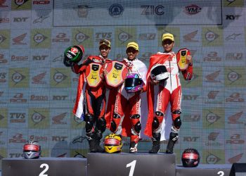 Pebalap Astra Honda pada gelaran Asia Road Racing Championship (ARRC) 2023 di Zhuhai, China. Foto: Humas Honda