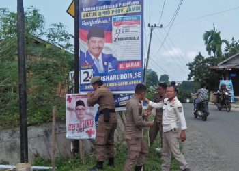 Partai Dilarangan Pasang Atribut di Lokasi RTH Merangin/ Foto: Teguh