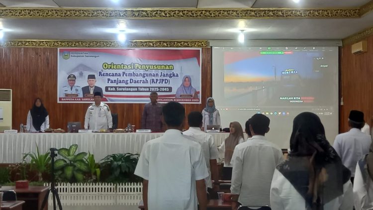 Pemkab Sarolangun selenggarakan kegiatan Orientasi Penyusunan Dokumen Rencana Pembangunan Jangka Panjang Daerah (RPJPD) Tahun 2025-2045. Foto: Fdn/Ampar