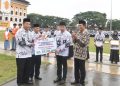 Pj Bupati Merangin Pimpin Upacaa Peringatan PGRI ke-78 dan Hari Guru 2023/ Foto: Teguh