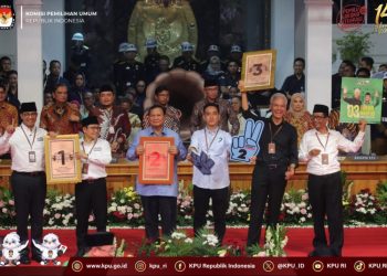 Pengundian Nomor Urut Capres dan Cawapres/ Foto: Screnscoot Youtobe KPU RI