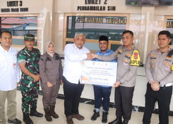 PetroChina Serahkan Bantuan Revonasi Gedung Pelayanan Terintegrasi di POLRES Tanjung Jabung Timur/ Foto: Melani