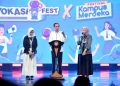 Presiden RI Joko Widodo di acara Vokasifest dan Festival Kampus Merdeka ke-3 di Taman Ismail Marzuki, Jakarta (11/12). Foto: Vico - Biro Pers Sekretariat Presiden