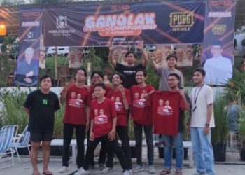 Relawan Gerakan Ganjar Pranowo Langkah Kita (GANOLAK) provinsi Jambi menyelenggarakan turnamen E-Sport (mobile lagends dan Pubg Mobile), di Cafee Shop Senyala, Harizona, Kota Jambi, Rabu (13/12/2023)
/  Foto: Juan/Ampar