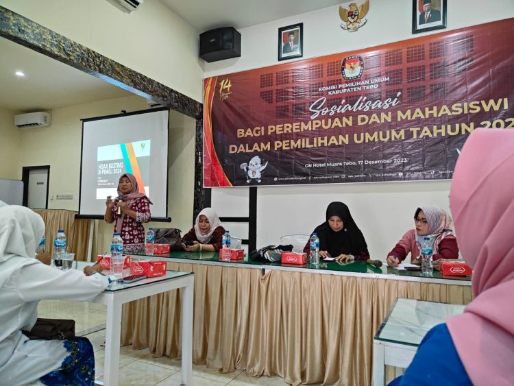 KPU Tebo Sosialisasikan Pentingnya Peran Perempuan Pemilu 202/ (Foto: popy, Jambiday)