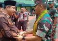 Pj Bupati Merangin, Mukti sambut kedatangan Pangdam II/Sriwijaya Mayjen TNI Yanuar Adil. Foto: Teguh