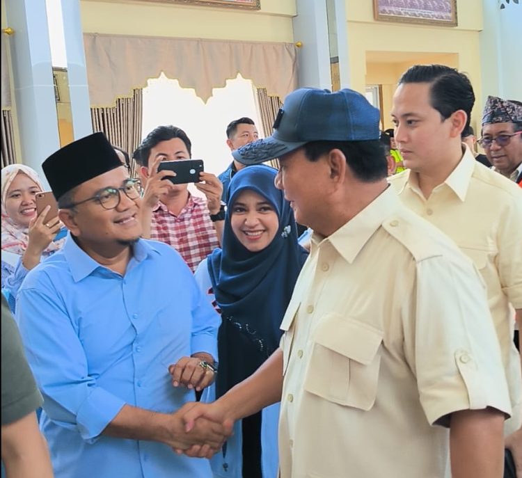 Calon Presiden (Capres) nomor urut 2 Prabowo Subianto, berkunjung ke Kota Jambi, Rabu (9/1/2023)/  (Foto: Alan)