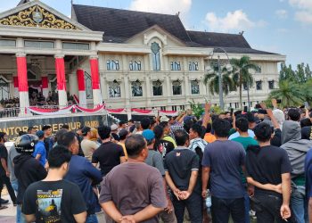 Polisi Sudah Mengindentifikasi Belasan Terduga Pelaku Pengrusakan Kantor Gubernur Jambi/ (Foto: Nda/Ampar)