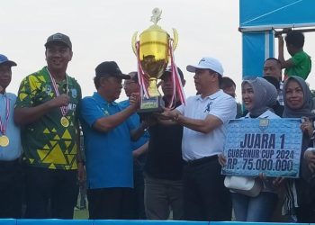 Pj Bupati Mukti Puas Bawa Pulang Juara Gubernur Cup 2024/ (Foto: Teguh)