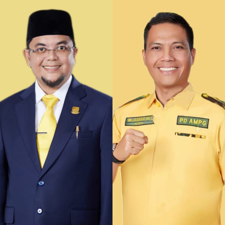 M Jaffar dan Ivan Wirata caleg DPRD provinsi Jambi dapil Muarojambi-Batanghari dari partai Golkar (Foto: ampar)