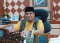 Ketua DPRD Merangin Herman Efendi saat di wawancarai ampar.id di ruang kerjanya , Selasa (6/2)/ (foto: Anton/Ampar)