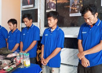 Ditpolairud Polda Jambi Amankan Pengedar dan Pengguna Sabu/ (foto: Mhd/ampar)