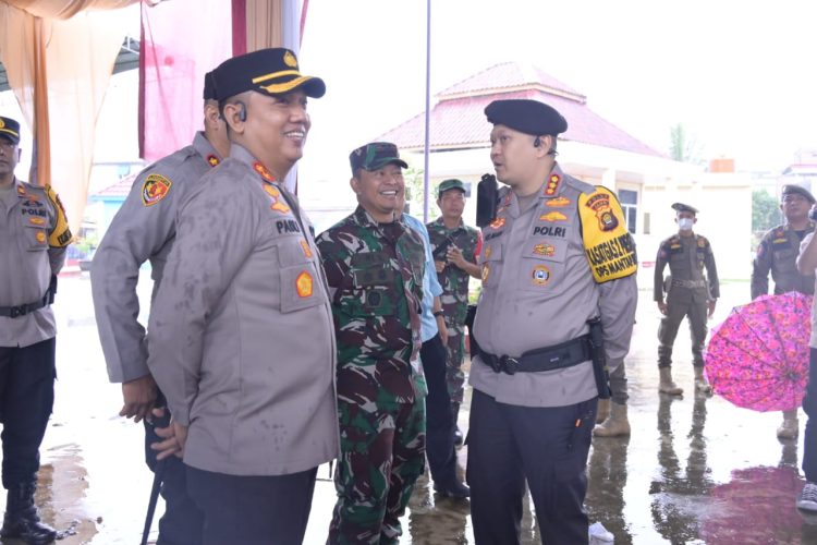 Tim Pamatwil dan Pamenwas Polda Jambi Bergerak Pantau Pemungutan Suara/ (foto: alamsyah)