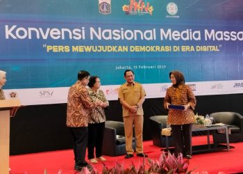 Hari Pers Nasional 2024, di Candi Bentar Hall, Ancol Jakarta, Senin (19/02/2024).
 / (Foto: nda/Ampar)