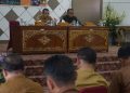 Mukti Pimpin Rakor Progres Penyusunan Laporan Kinerja Bupati TW II 2024/ (foto: teguh)