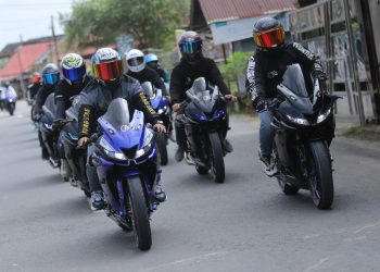 Yamaha Blu Cru On Road Ajak Series ke Sebrang Kota Jambi/ (foto: didit)