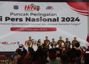 Hari Pers Nasional (HPN) yang dilaksanakan di Gedung Ecopark, Kawasan Ancol, DKI Jakarta, Selasa (20/02/2024) sore/ (Foto: Ampar)